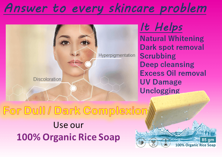 Ayurvedic Rice body scrub soap, natural tan remover for glowing skin & dark spots lightening - Image 2