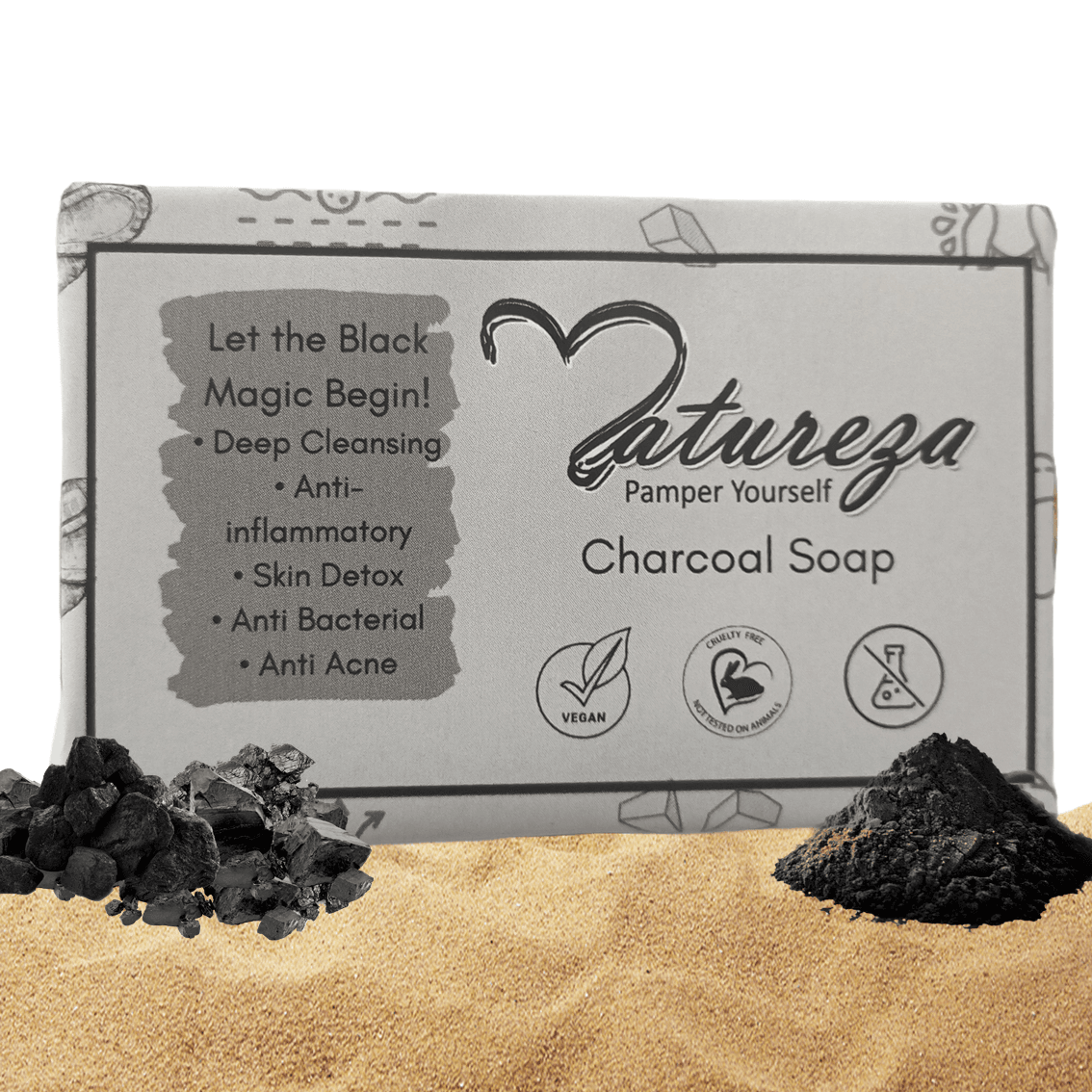 Activated Charcoal Soap for Sensitive skin, deep cleansing and skin detox - Image 4