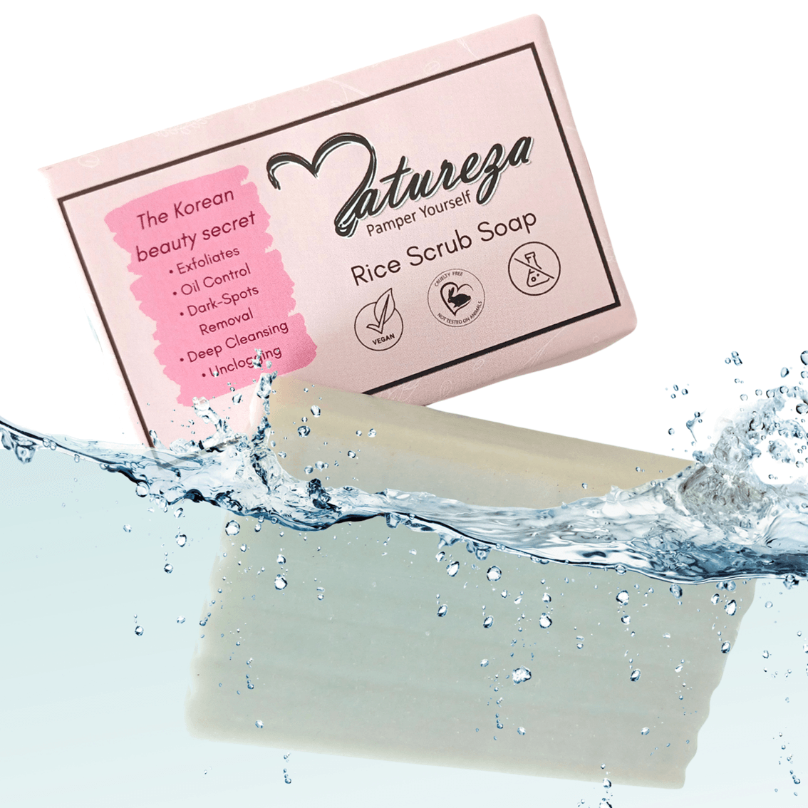 Ayurvedic Rice body scrub soap, natural tan remover for glowing skin & dark spots lightening - Image 3