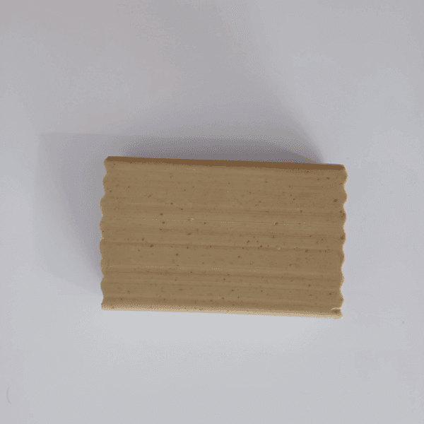 A natureza clay soap is on the plain background without packaging.
