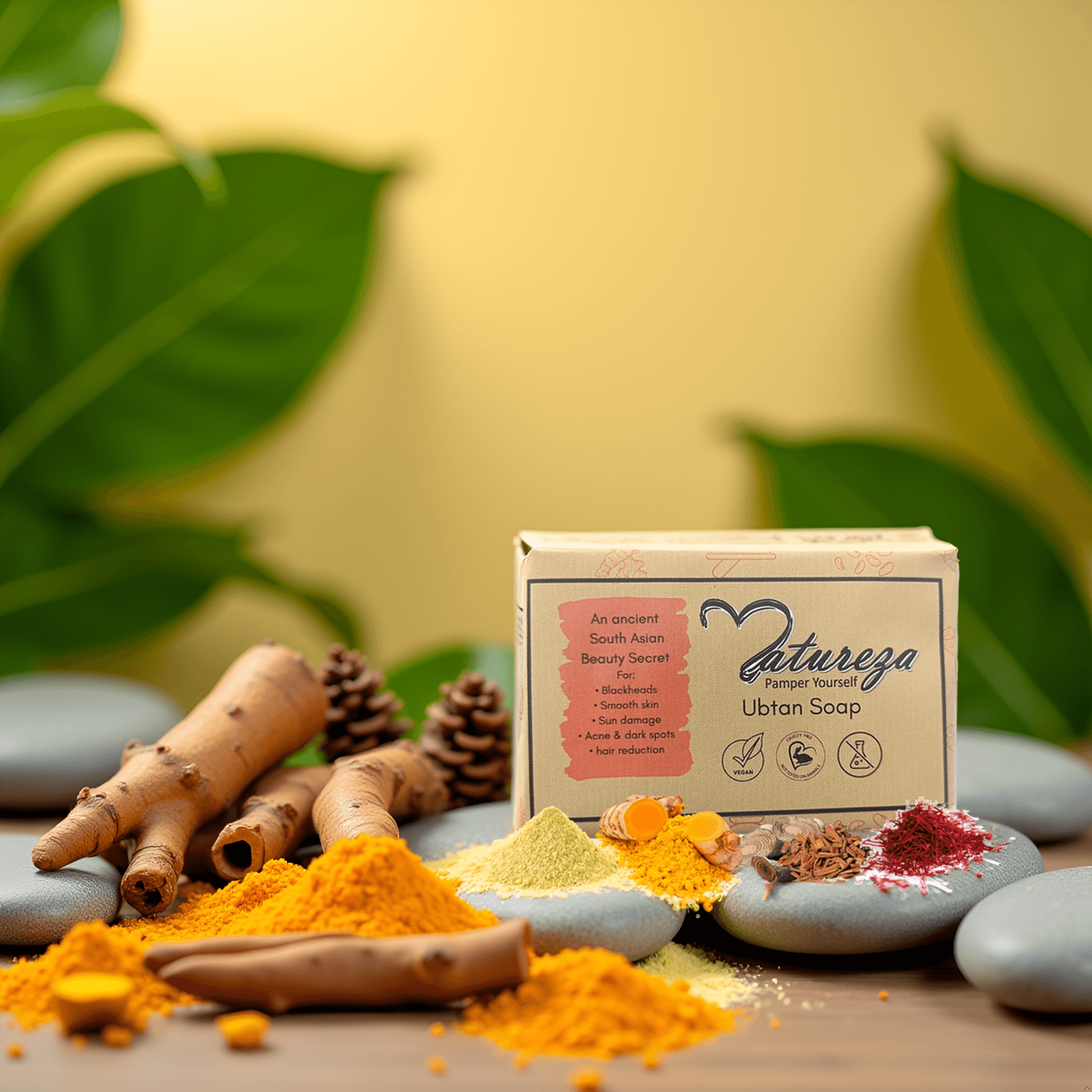 Organic Handmade Ubtan Soap | Sandalwood Turmeric soap for radiant glowing skin - Image 4