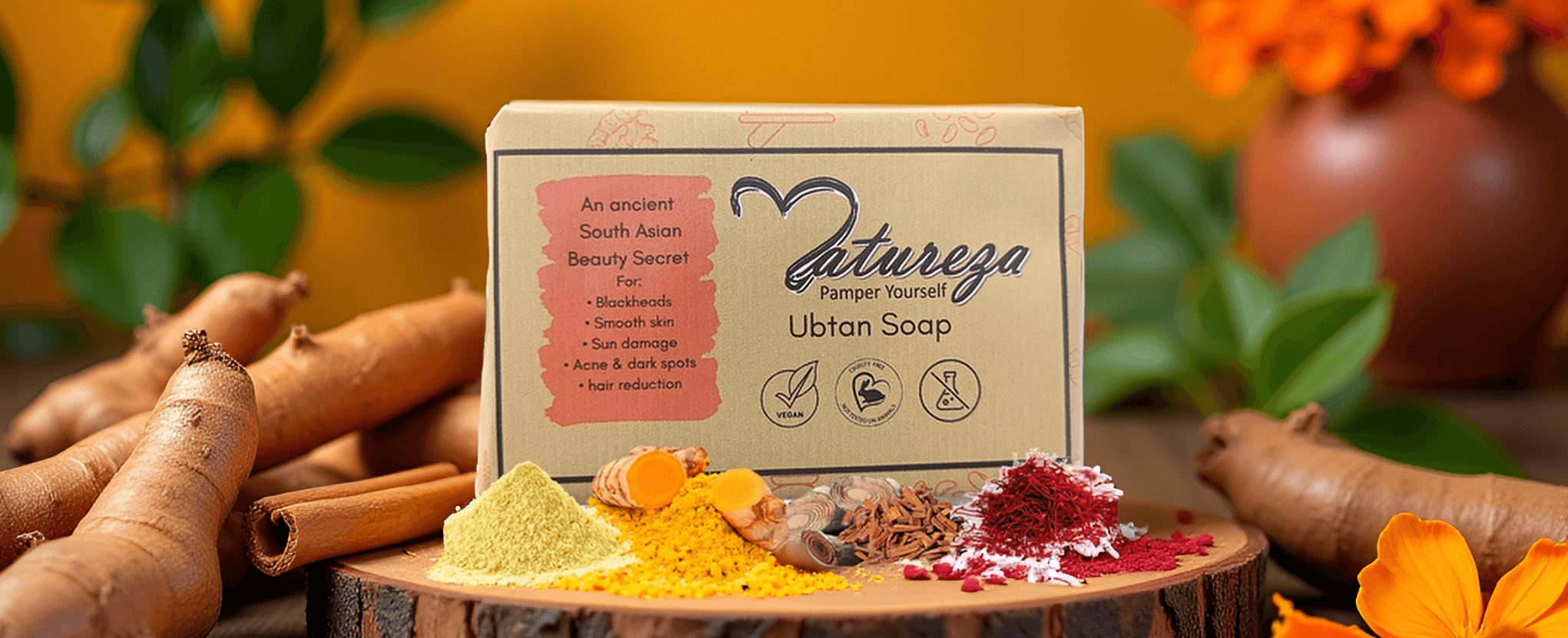Ubtan Turmeric soap for brightening