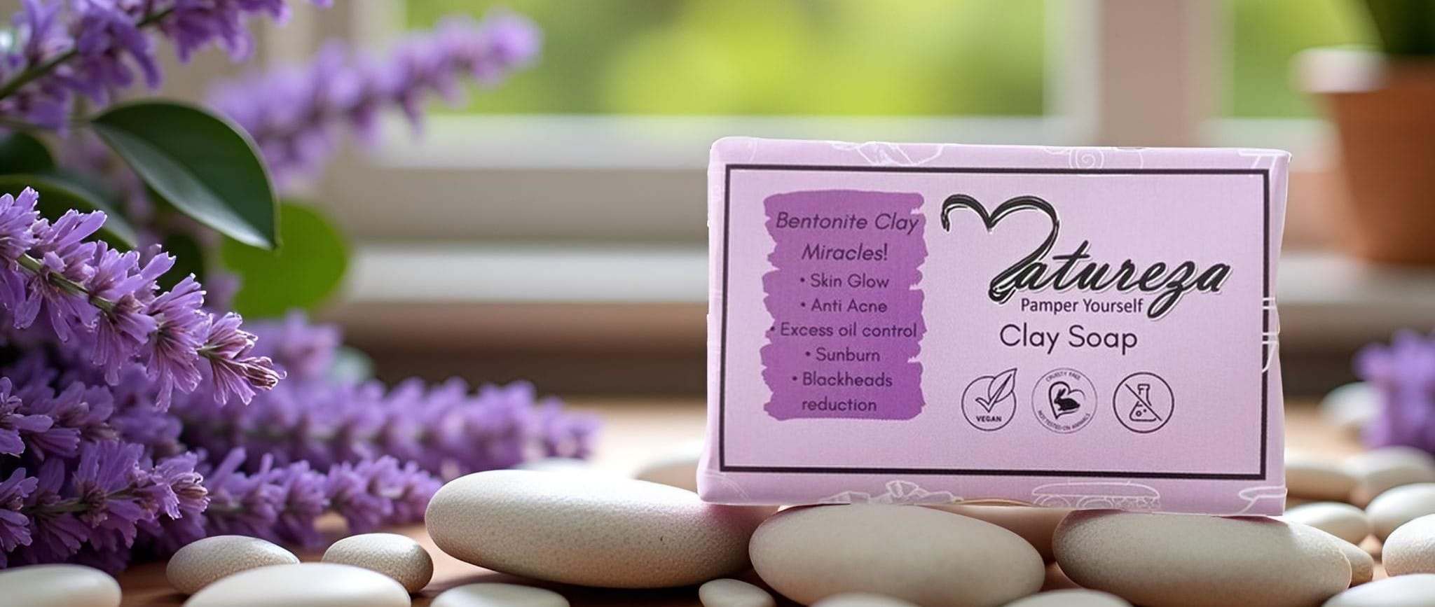 Multani mitti clay soap for acne & blackheads